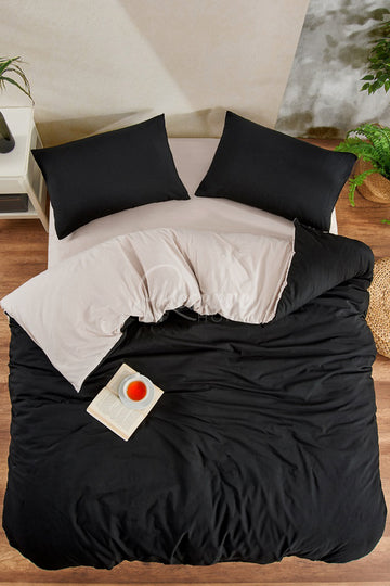 Perle - Siyah Bej Nevresim Takımı