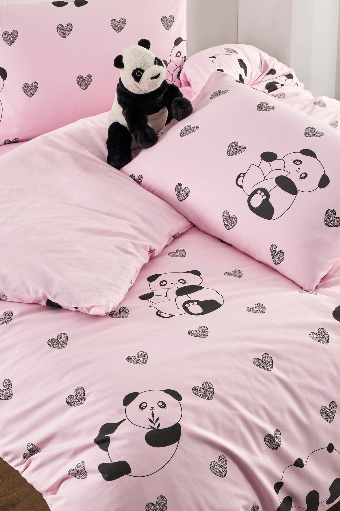 Albin - Pembe Panda Nevresim Takımı