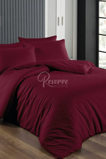 Granada - Bordo Saten Nevresim Takımı